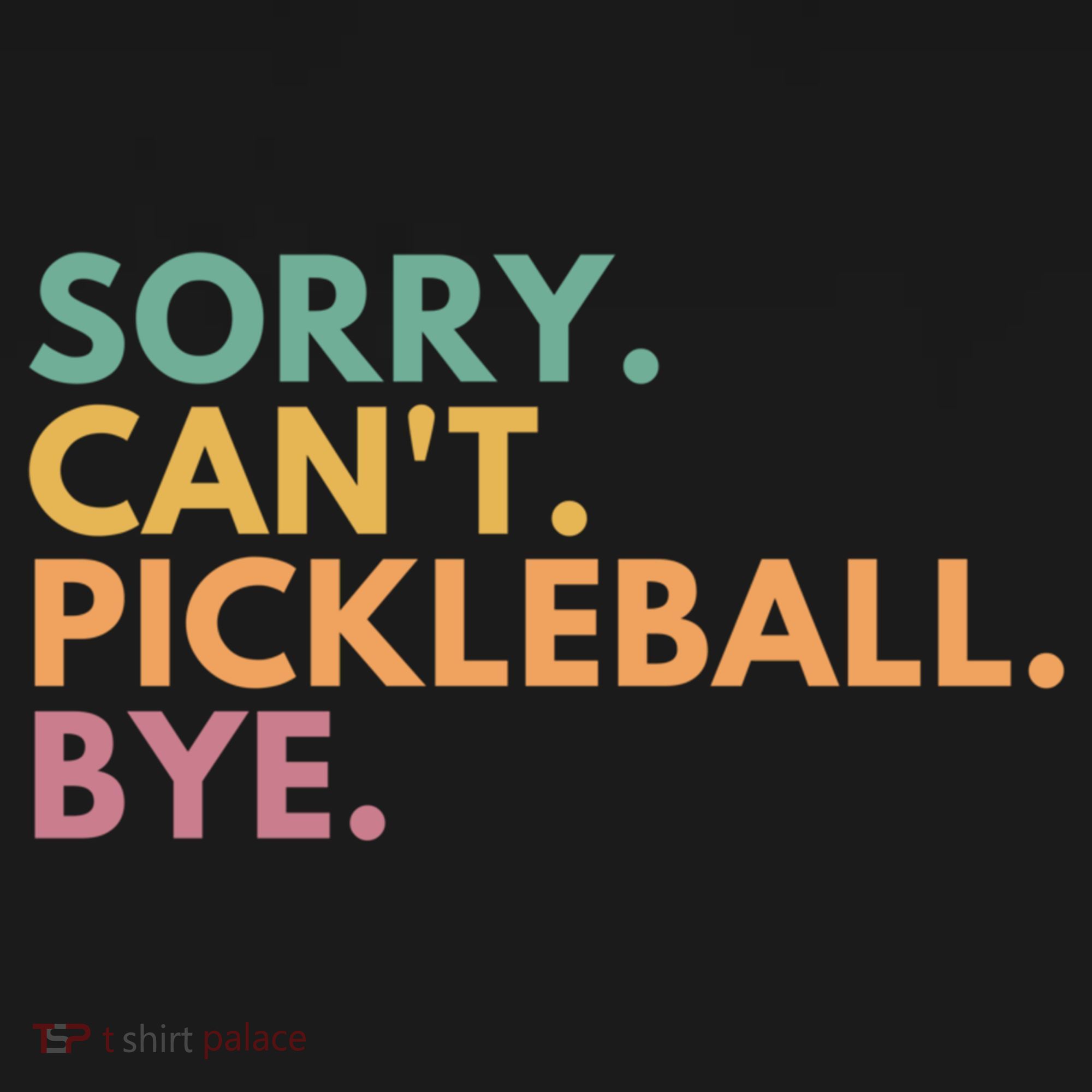 Sorry CanT Pickleball Bye Gift Youth Performance Sprint T-Shirt