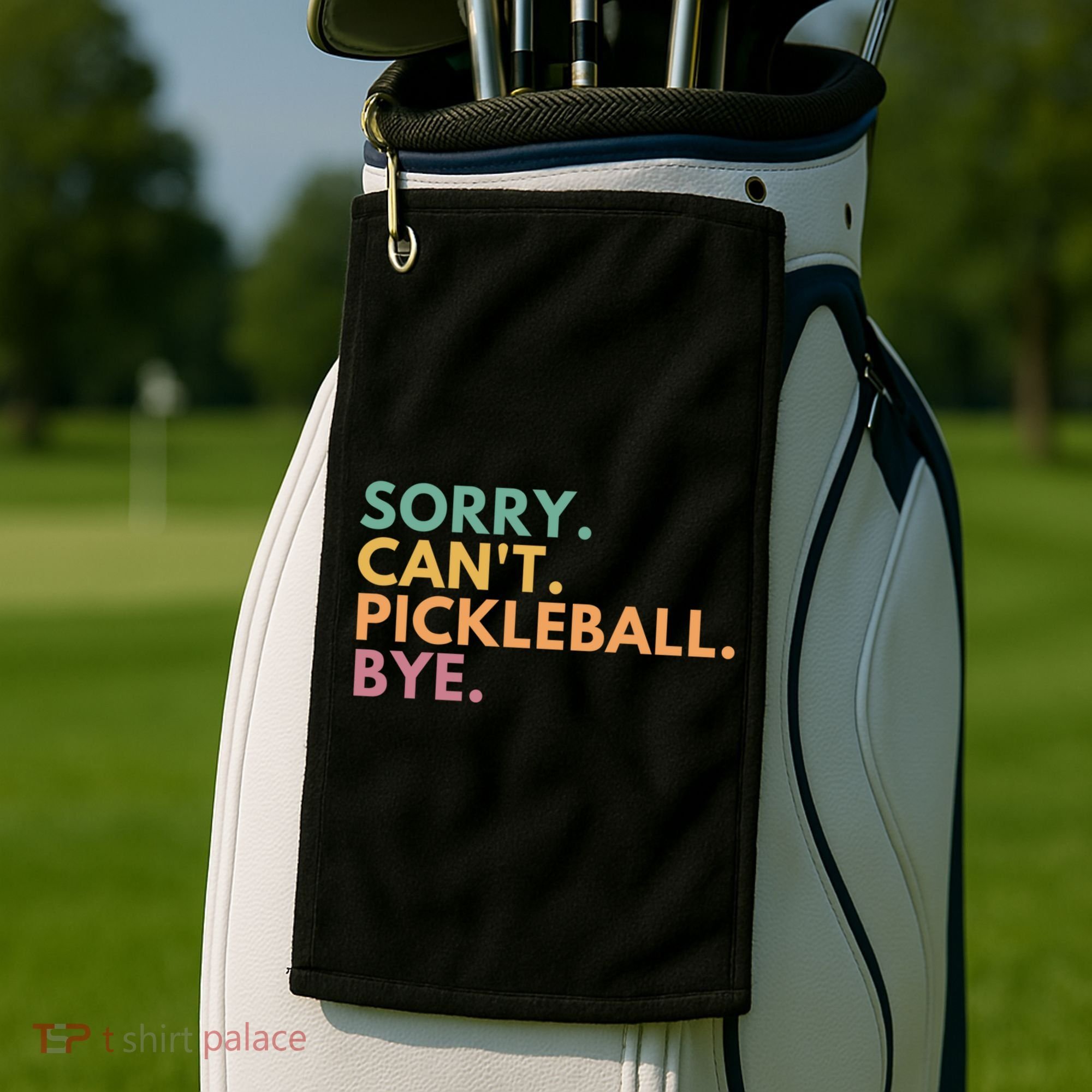 Sorry CanT Pickleball Bye Gift Golf Towel