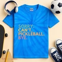 Sorry CanT Pickleball Bye Gift Kids Tie-Dye T-Shirt thumb 2