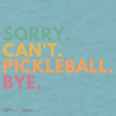 Sorry CanT Pickleball Bye Gift Sueded Cloud Jersey T-Shirt