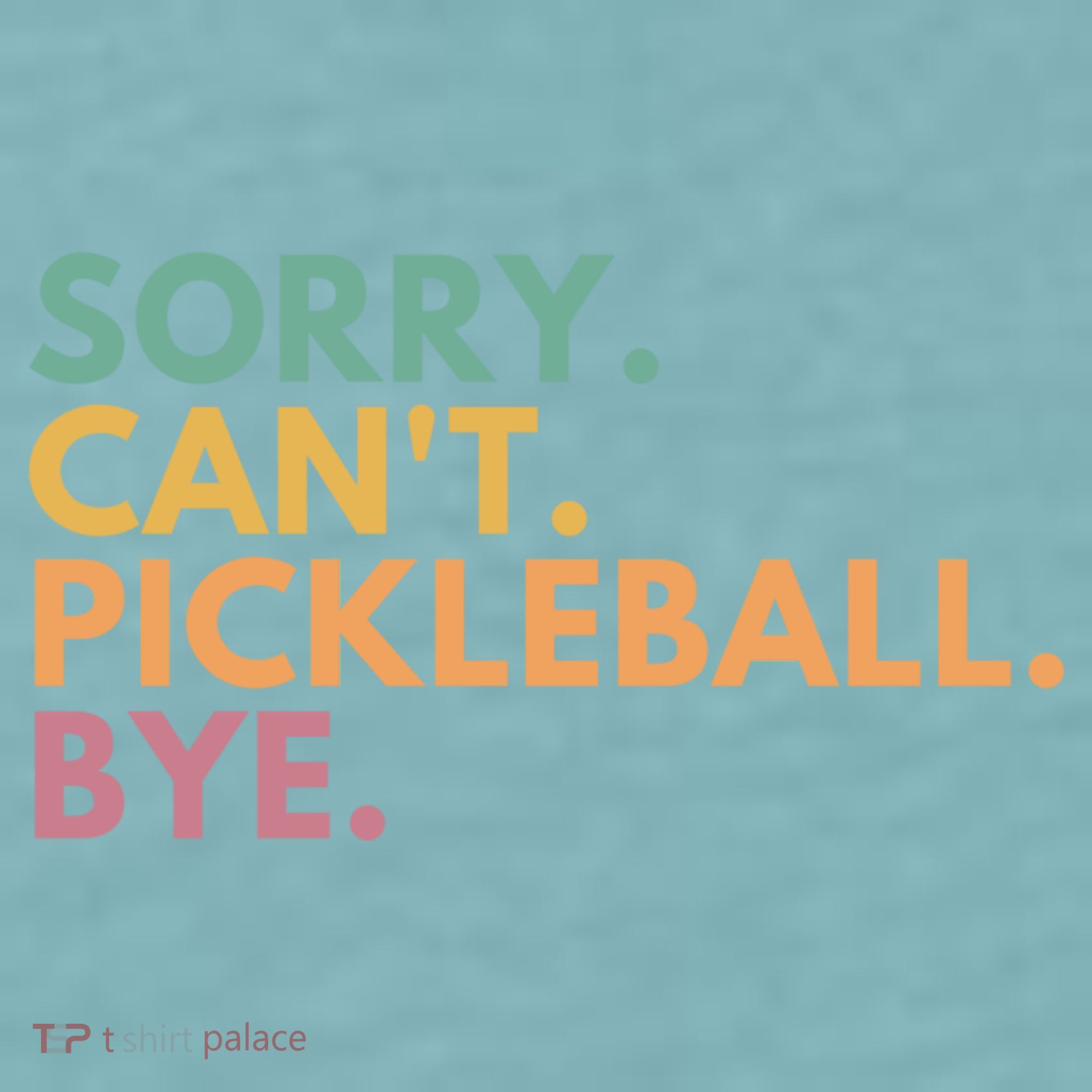 Sorry CanT Pickleball Bye Gift Sueded Cloud Jersey T-Shirt