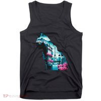 Stunning Cat Paris Landscape Silhouette Artwork Tank Top thumb 0