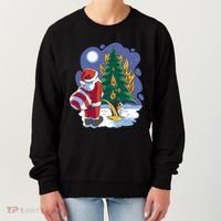 Santa Claus Pissing On Tree Women's Sweatshirt thumb 0