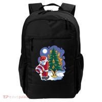 Santa Claus Pissing On Tree Backpack thumb 0