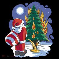 Santa Claus Pissing On Tree Coffee Mug thumb 5