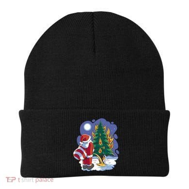 Santa Claus Pissing On Tree Beanie