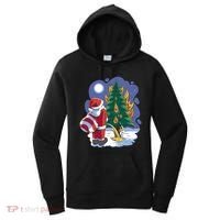 Santa Claus Pissing On Tree Women's Hoodie thumb 0