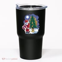 Santa Claus Pissing On Tree Tumbler thumb 0