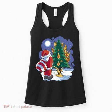 Santa Claus Pissing On Tree Women's Tank Top