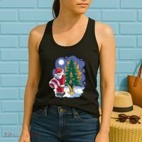 Santa Claus Pissing On Tree Women's Tank Top thumb 2
