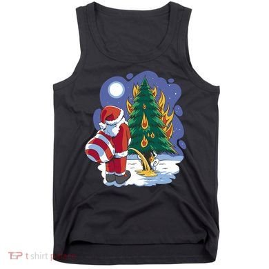 Santa Claus Pissing On Tree Tank Top