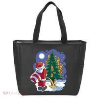 Santa Claus Pissing On Tree Tote Bag thumb 0