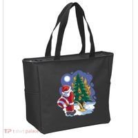 Santa Claus Pissing On Tree Tote Bag thumb 2