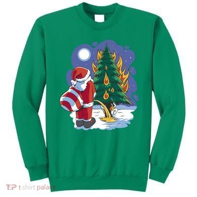 Santa Claus Pissing On Tree Sweatshirt