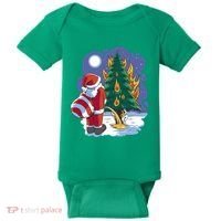 Santa Claus Pissing On Tree Baby Bodysuit thumb 0
