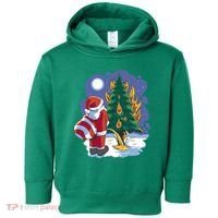 Santa Claus Pissing On Tree Toddler Hoodie thumb 0