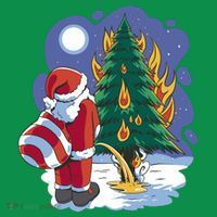 Santa Claus Pissing On Tree Toddler Hoodie thumb 2