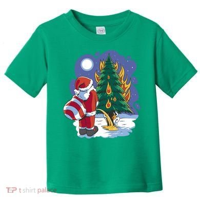 Santa Claus Pissing On Tree Toddler T-Shirt