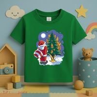 Santa Claus Pissing On Tree Toddler T-Shirt thumb 3