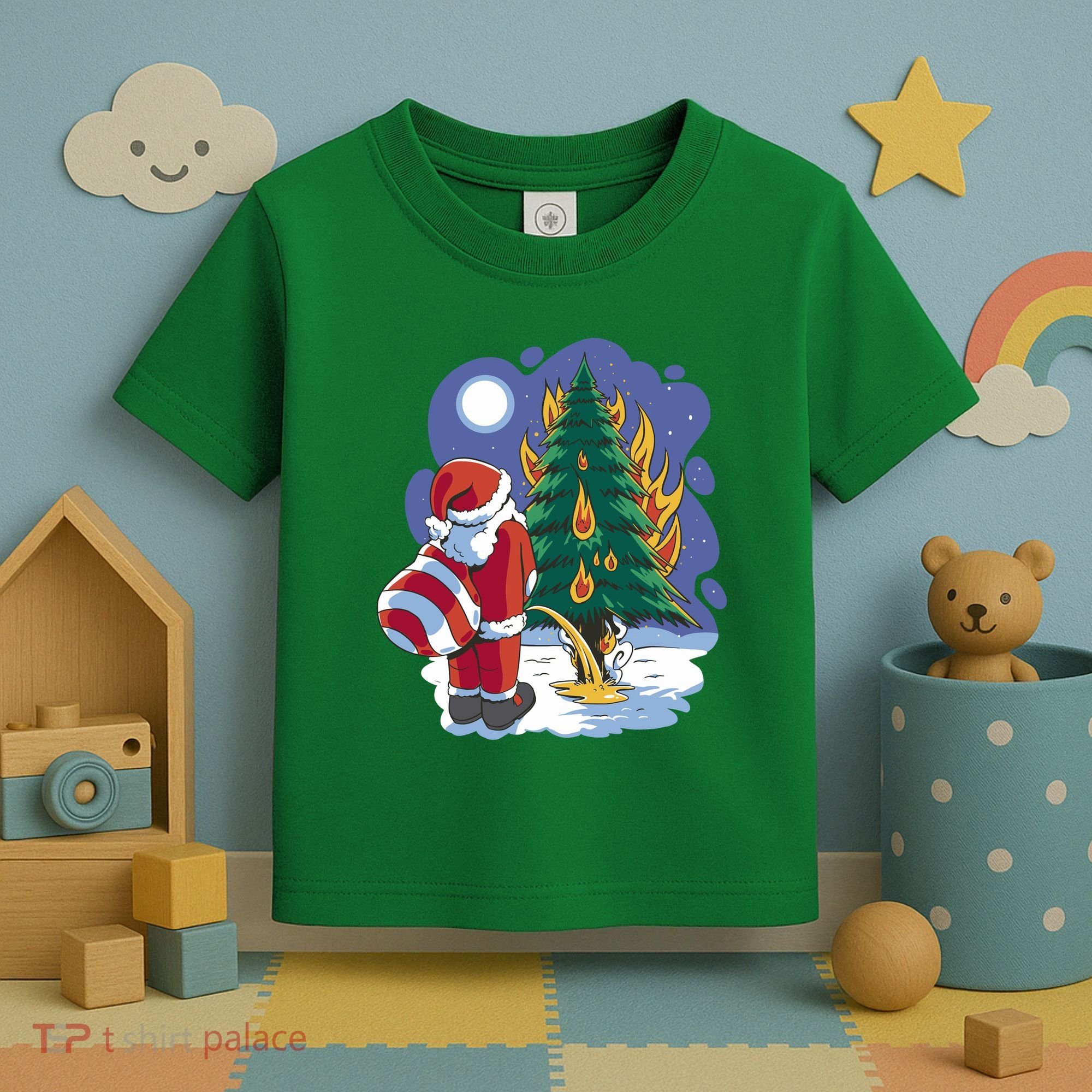 Santa Claus Pissing On Tree Toddler T-Shirt