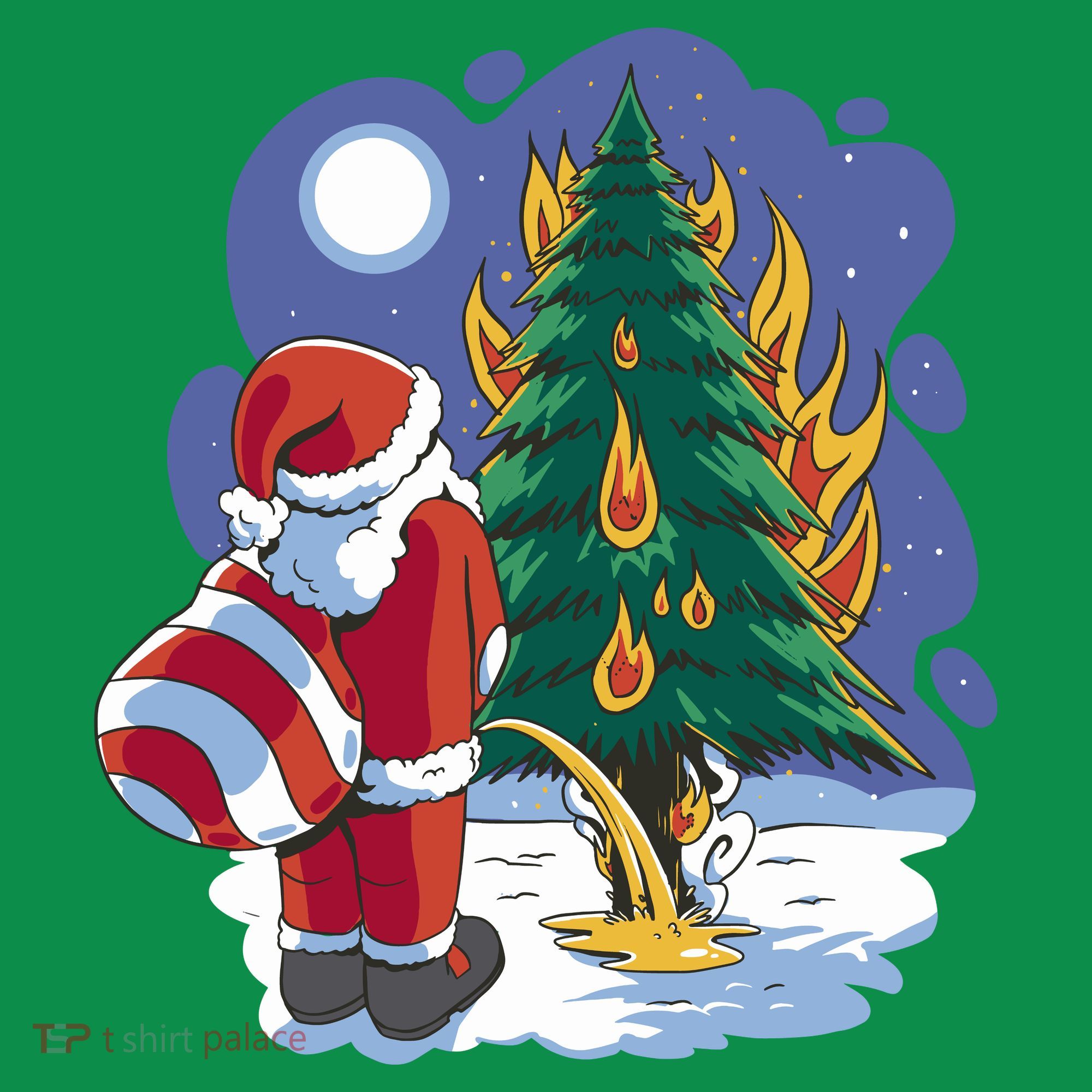 Santa Claus Pissing On Tree Toddler T-Shirt