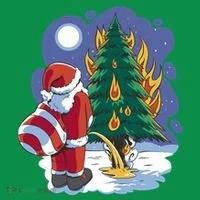 Santa Claus Pissing On Tree Women's T-Shirt thumb 6
