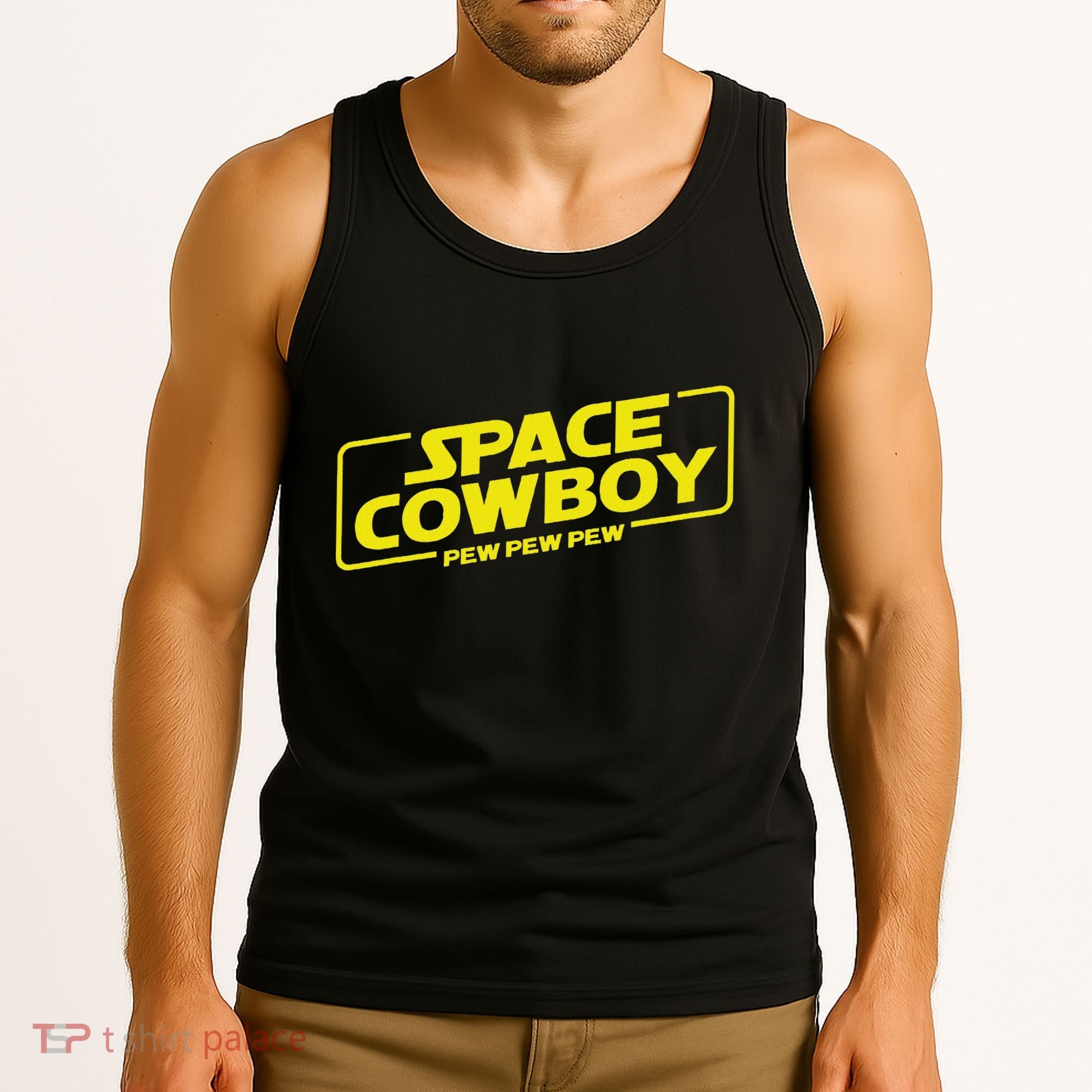 Space Cowboy Pew Pew Pew Funny Geek Nerd Pop Culture Tank Top