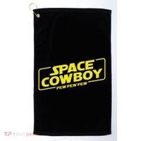 Space Cowboy Pew Pew Pew Funny Geek Nerd Pop Culture Golf Towel thumb 0