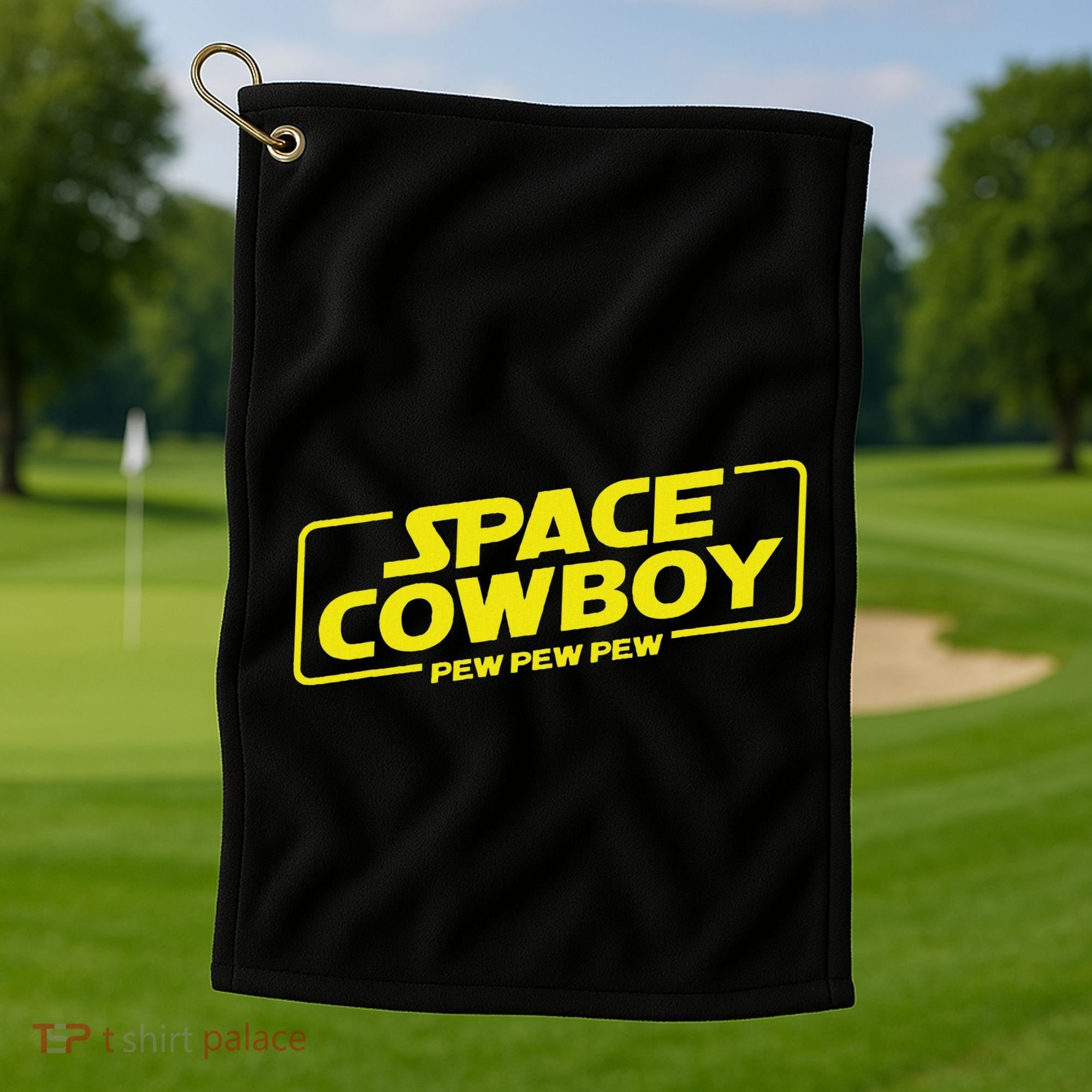 Space Cowboy Pew Pew Pew Funny Geek Nerd Pop Culture Golf Towel