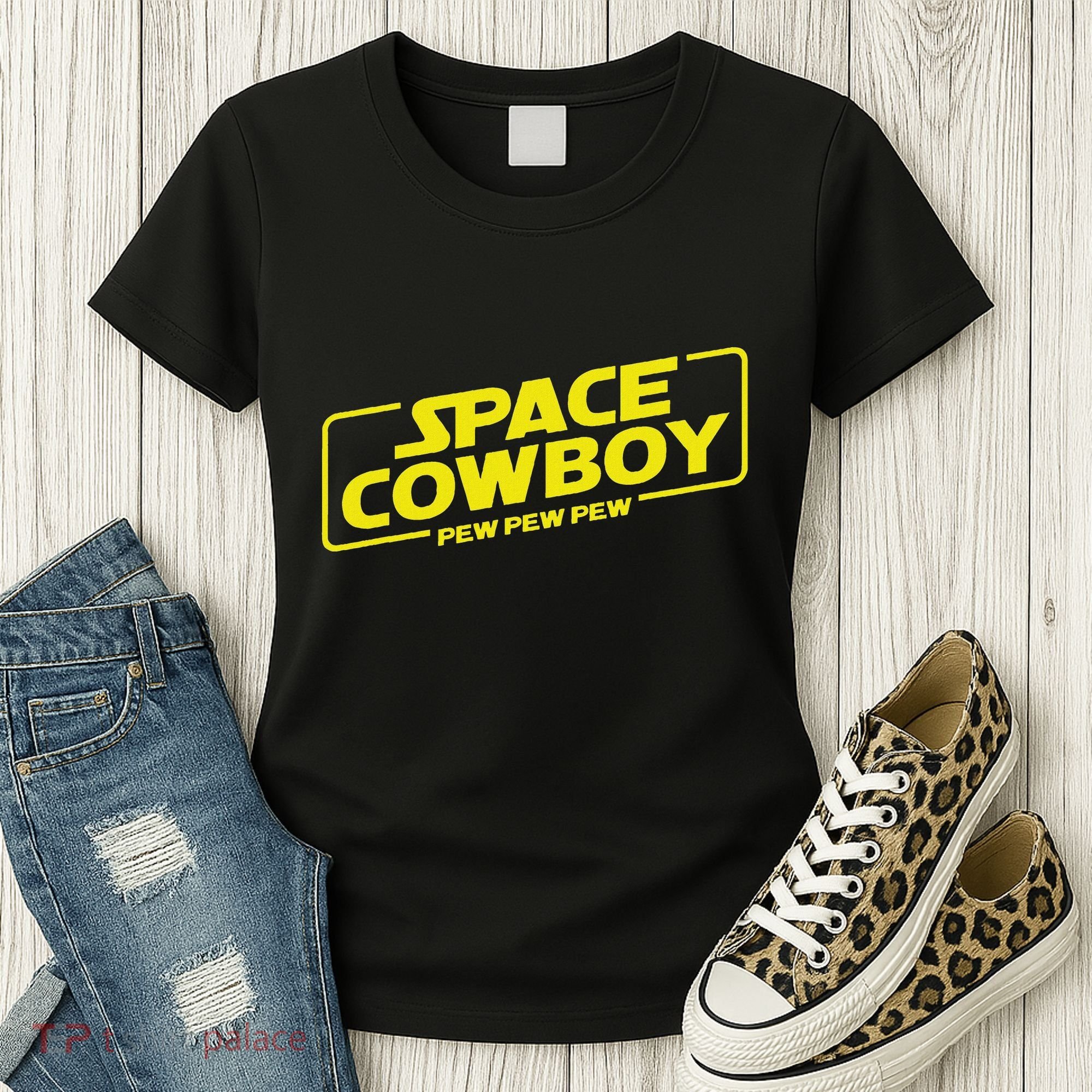 Space Cowboy Pew Pew Pew Funny Geek Nerd Pop Culture Women's T-Shirt