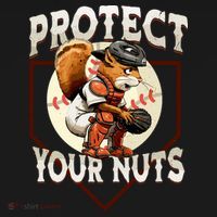 Squirrel Catcher Protect Your Nuts Funny Baseball Hoodie thumb 2