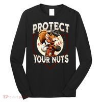 Squirrel Catcher Protect Your Nuts Funny Baseball Long Sleeve Shirt thumb 0