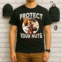 Squirrel Catcher Protect Your Nuts Funny Baseball T-Shirt thumb 6