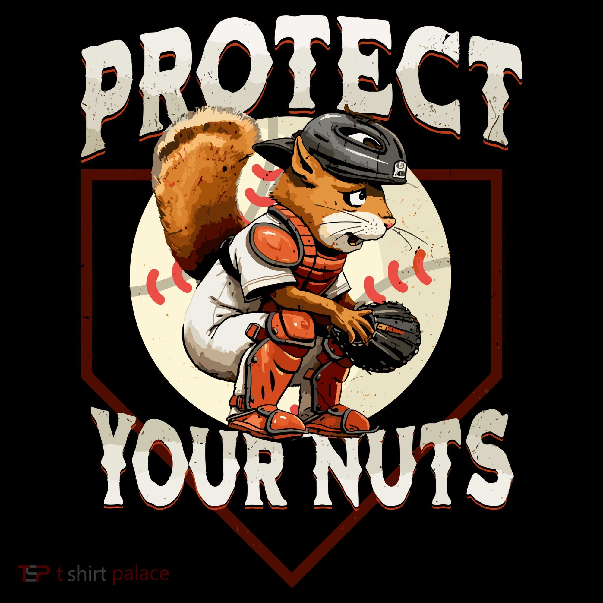 Squirrel Catcher Protect Your Nuts Funny Baseball Coaster