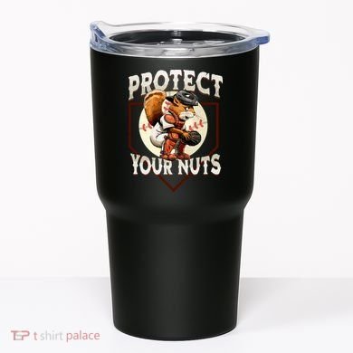 Squirrel Catcher Protect Your Nuts Funny Baseball Tumbler