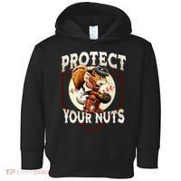 Squirrel Catcher Protect Your Nuts Funny Baseball Toddler Hoodie thumb 0