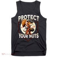 Squirrel Catcher Protect Your Nuts Funny Baseball Tank Top thumb 0