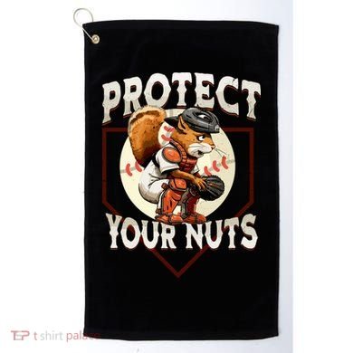 Squirrel Catcher Protect Your Nuts Funny Baseball Golf Towel