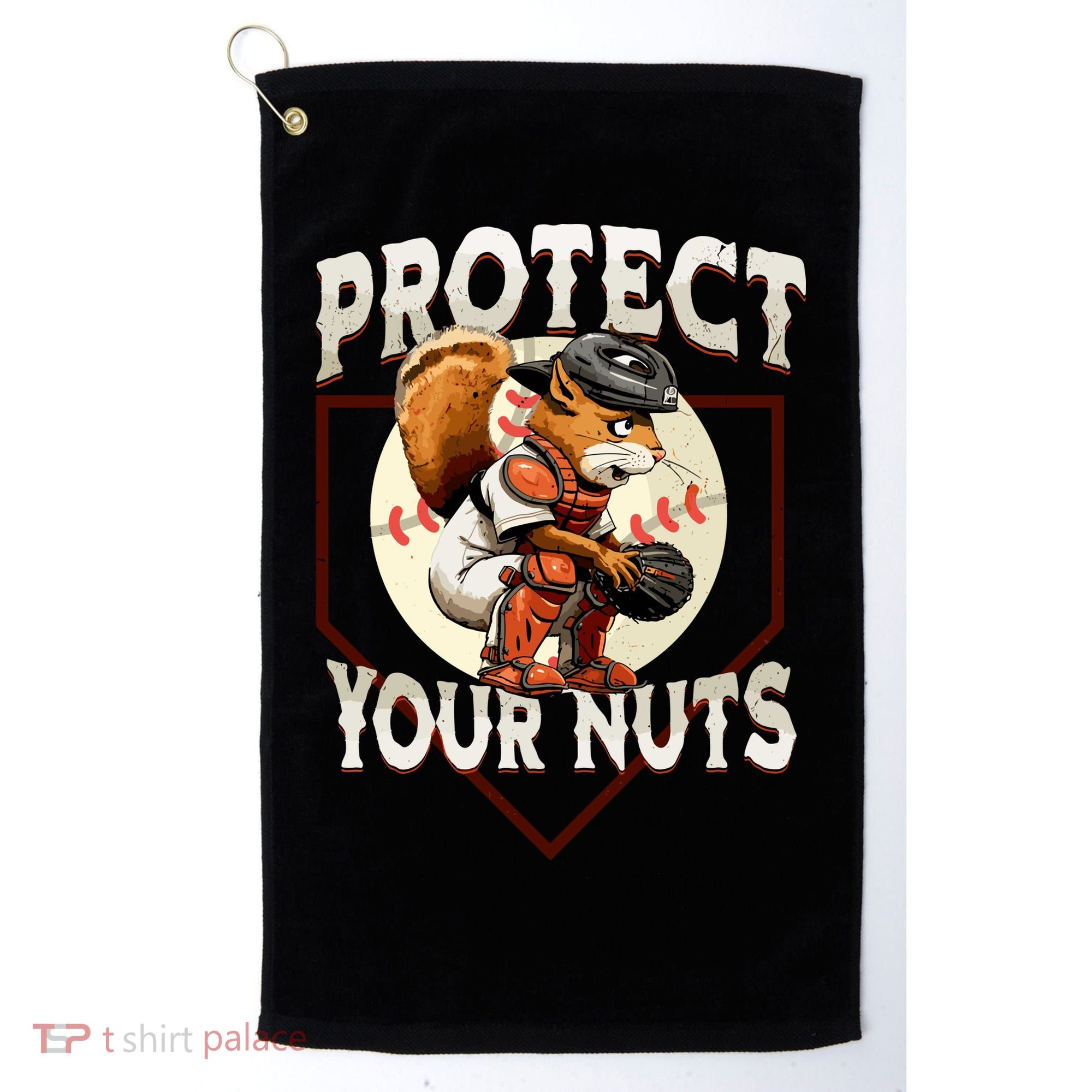 Squirrel Catcher Protect Your Nuts Funny Baseball Golf Towel