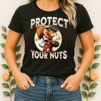 Squirrel Catcher Protect Your Nuts Funny Baseball Women's T-Shirt thumb 2