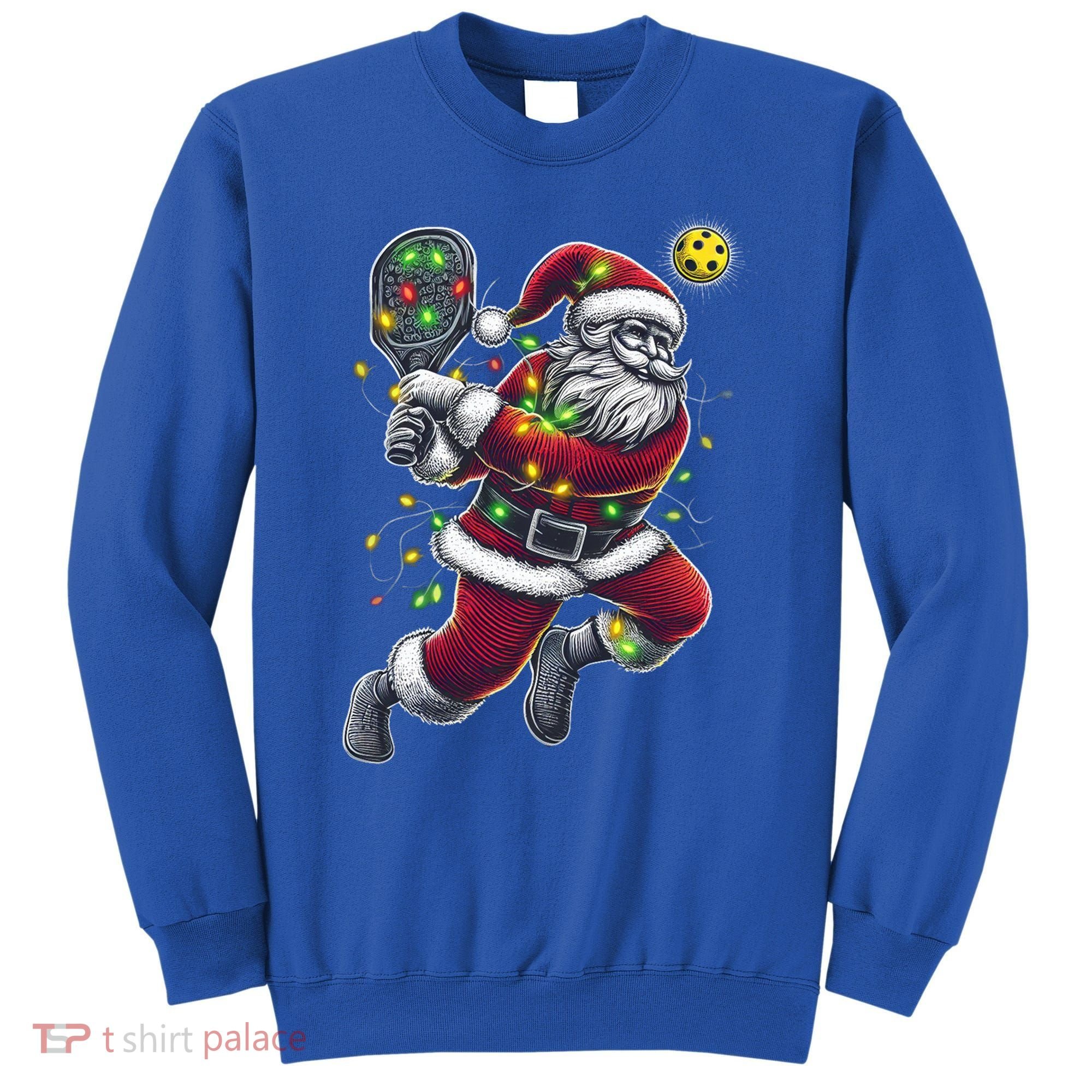 Santa Claus Playing Pickleball Lover Christmas Holiday Gift Sweatshirt