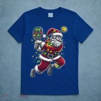 Santa Claus Playing Pickleball Lover Christmas Holiday Gift T-Shirt thumb 5