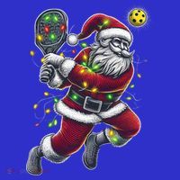 Santa Claus Playing Pickleball Lover Christmas Holiday Gift Mousepad thumb 1