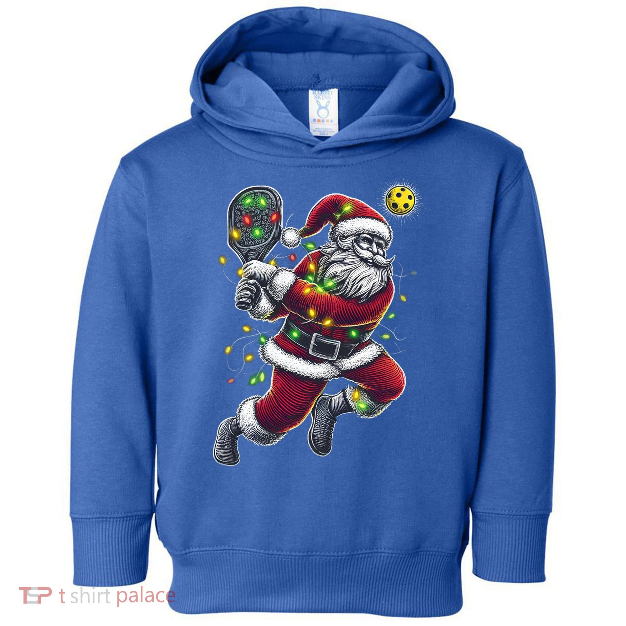 Santa Claus Playing Pickleball Lover Christmas Holiday Gift Toddler Hoodie
