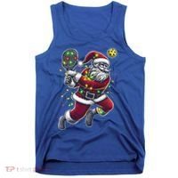 Santa Claus Playing Pickleball Lover Christmas Holiday Gift Tank Top thumb 0