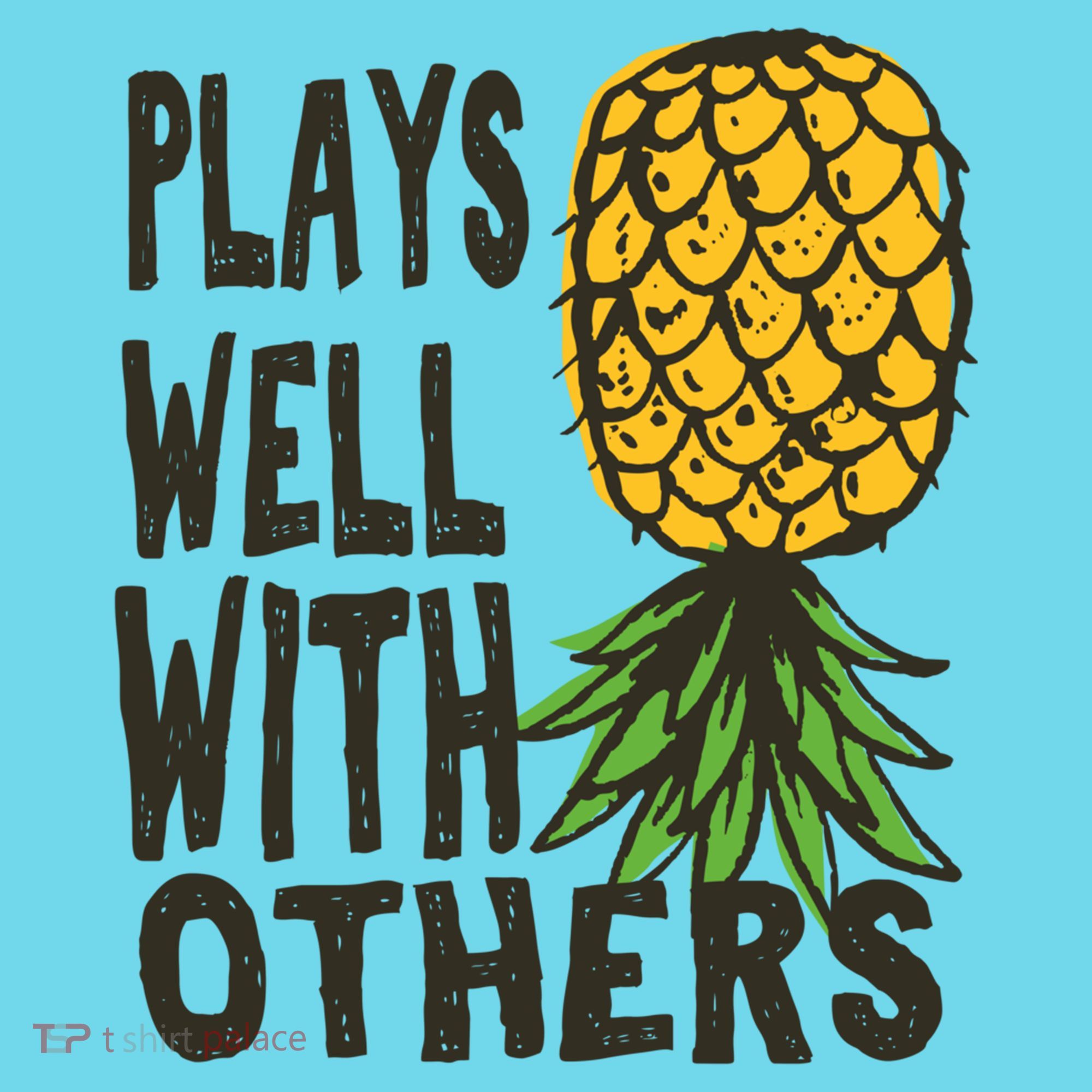 Swinger Couples Plays Well With Others Upside Down Pineapple Great Gift Kids Long Sleeve Shirt