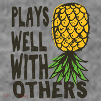 Swinger Couples Plays Well With Others Upside Down Pineapple Great Gift Toddler Hoodie thumb 2