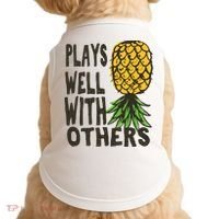 Swinger Couples Plays Well With Others Upside Down Pineapple Great Gift Doggie Tank thumb 0