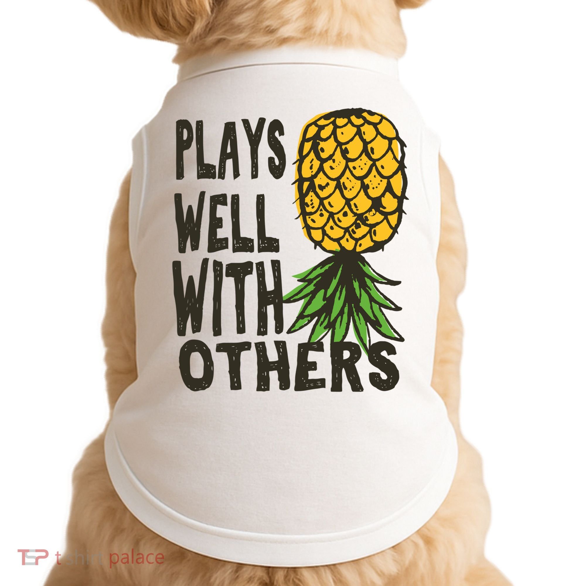 Swinger Couples Plays Well With Others Upside Down Pineapple Great Gift Doggie Tank