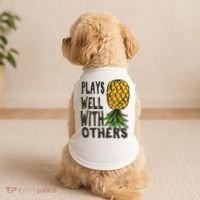 Swinger Couples Plays Well With Others Upside Down Pineapple Great Gift Doggie Tank thumb 2